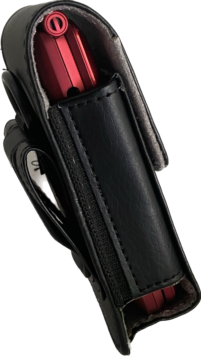 Vertical Black Leather Flip Phone Case