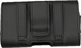 Horizontal Black Leather Magnetic Flip Phone Case HP102b