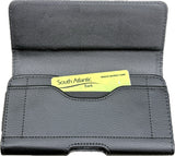 Black Leather Horizontal Pouch Luxmo