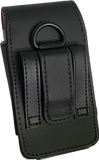 Vertical Black Leather Flip Phone Case