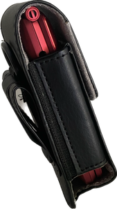 Vertical Black Leather Flip Phone Case