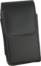 Load image into Gallery viewer, Vertical Black Leather Flip Phone Case