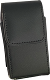 Vertical Black Leather Flip Phone Case