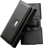 Black Leather Horizontal Pouch Luxmo