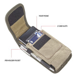 Brown Rugged Vertical Pouch