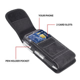 Black Rugged Vertical Pouch