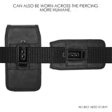 Black Nylon Rugged Vertical Pouch