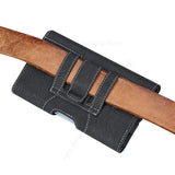 Black Leather Horizontal Pouch