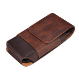 Brown Leather Vertical Pouch