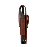 Brown Leather Vertical Pouch