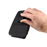 Black Leather Vertical Pouch