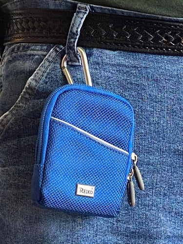 Zippered Blue Case for Belt Loops and Pocketbooks