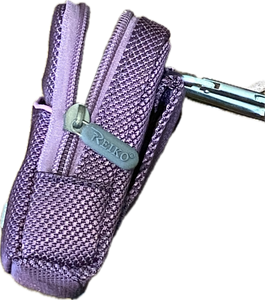 Zippered Purple Case for Belt Loops or Pocketbooks