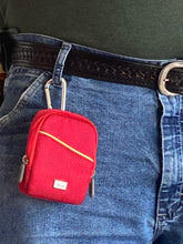 Load image into Gallery viewer, Zippered Red Case for Belt Loops or Pocketbooks