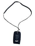 Around the Neck Black Open Top Soft Phone Case and Safety Lanyard