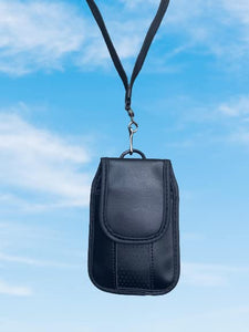 Around the Neck Black Case with Safety Lanyard