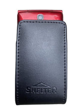 Load image into Gallery viewer, Around the Neck Black Leather Phone Case and Safety Lanyard