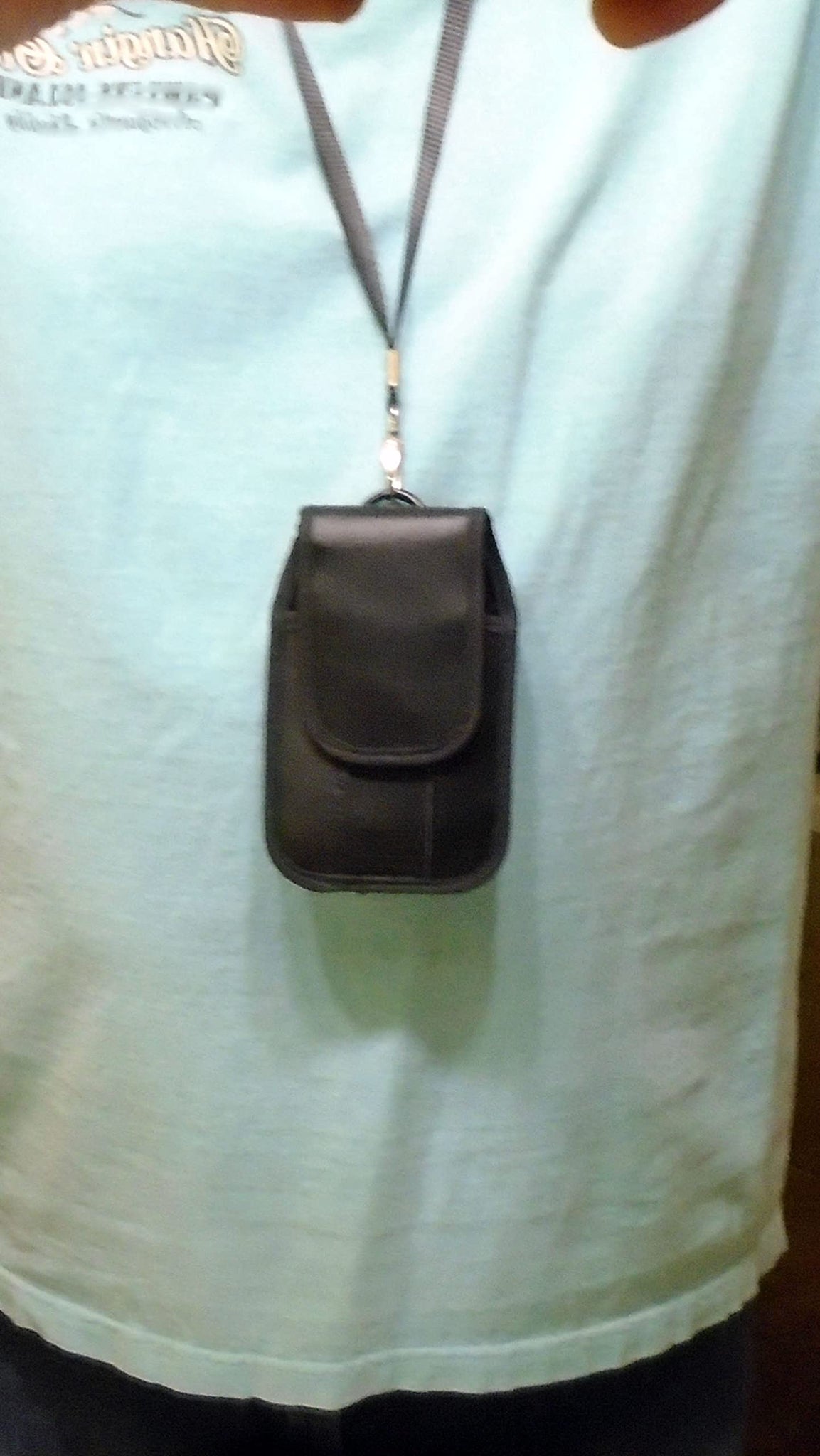 Funda negra acolchada para colgar alrededor del cuello, con cordón de  seguridad, se adapta a GreatCall Lively Flip Phone, metal