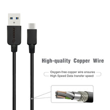 Load image into Gallery viewer, Type C USB 5ft Cable Black