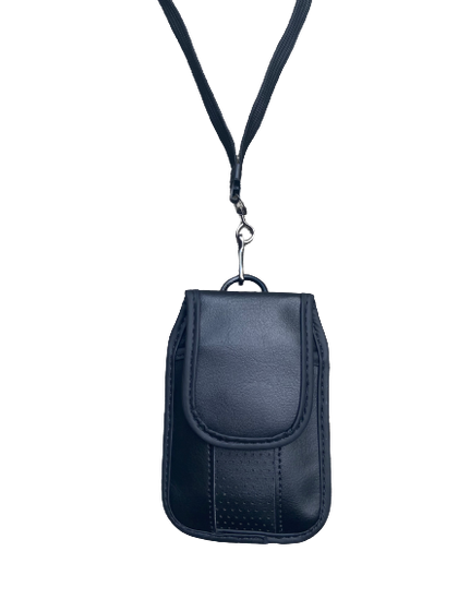 Around the Neck Black Case with Safety Lanyard