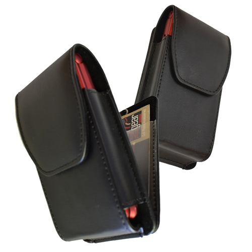 Leather Credit Card ID Wallet Case for Flip Phones