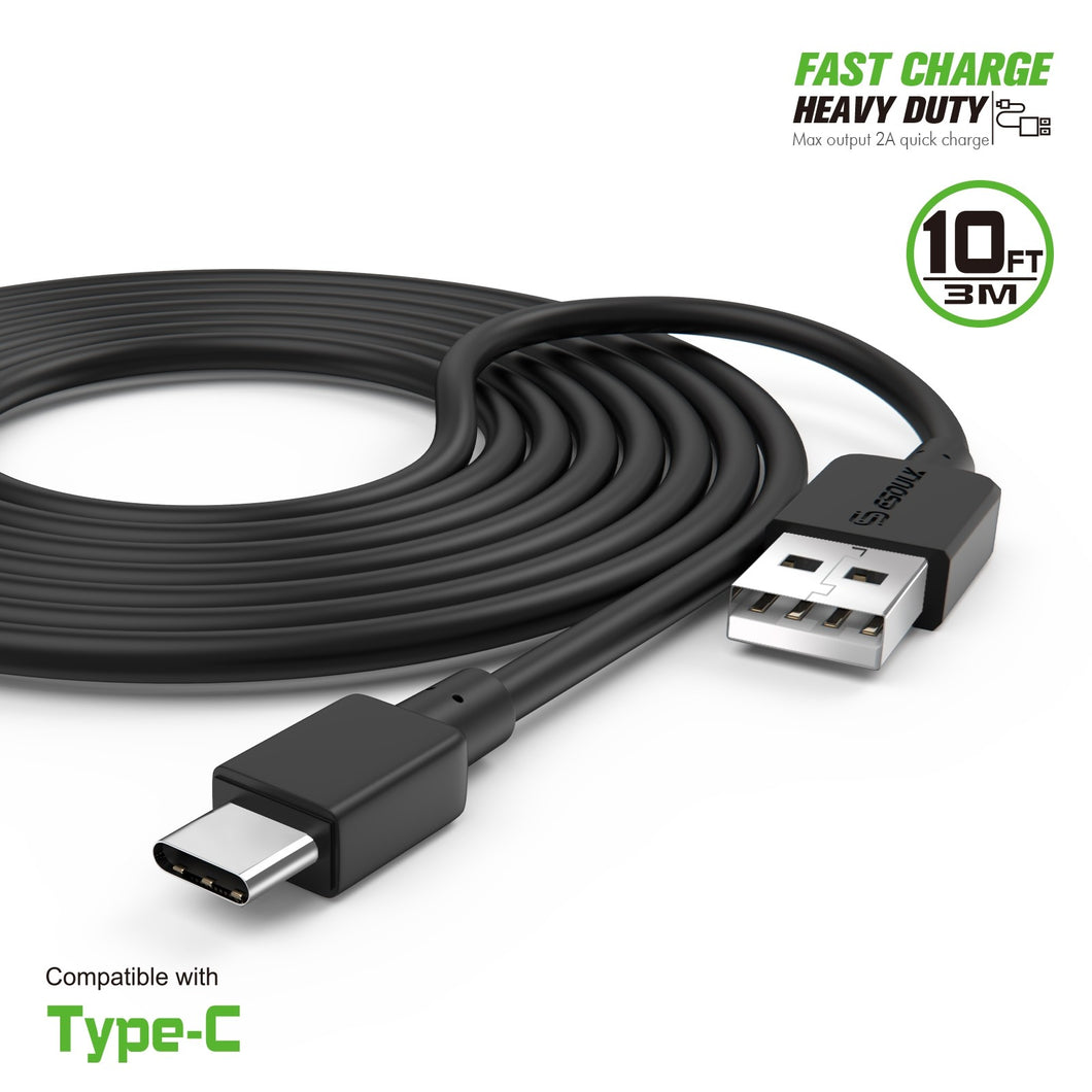 Type C USB 10ft Cable Black