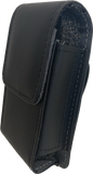 Vertical Black Leather Flip Phone Case