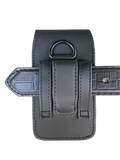Vertical Black Leather Flip Phone Case